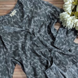 Anthropologie | Cloth & Stone Cheetah Button Down